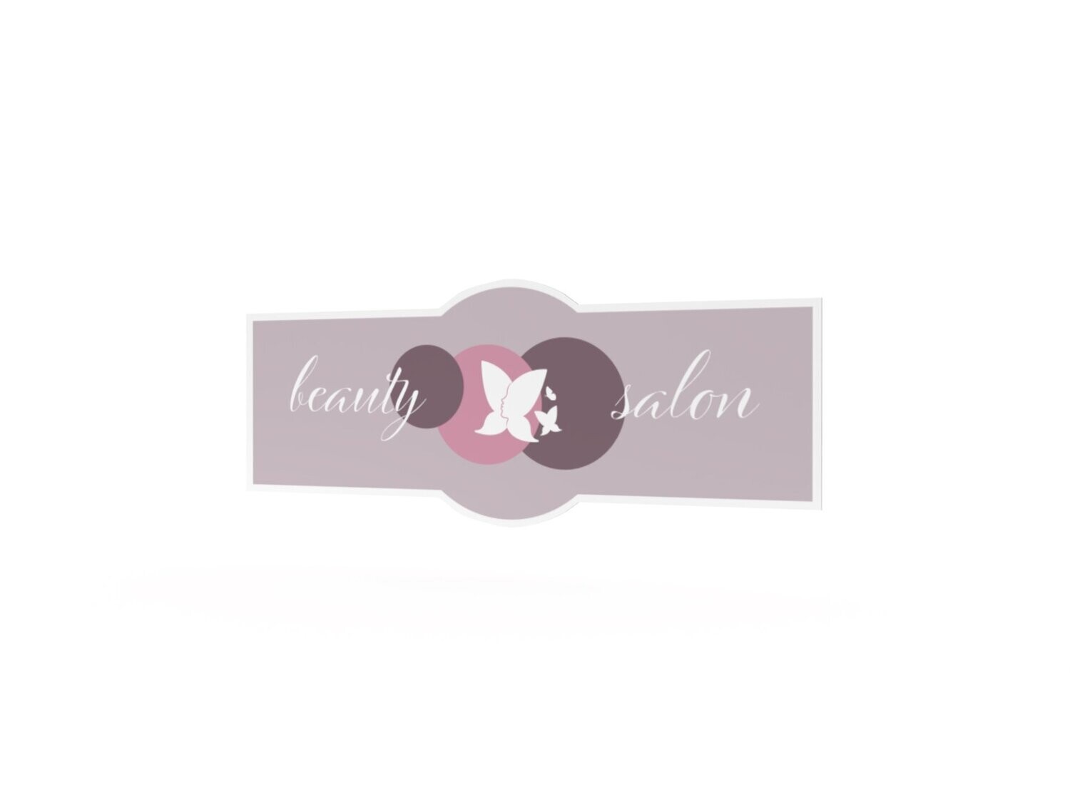 Werbeaufkleber, beauty salon, 1200 x 475 mm