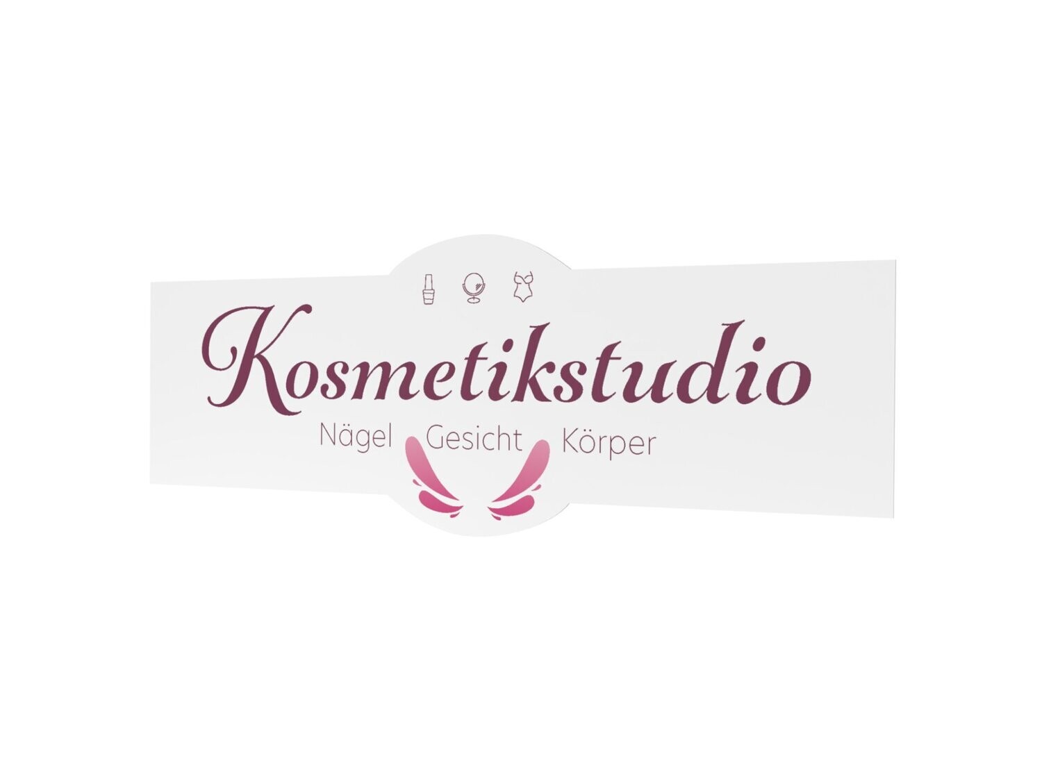 Werbeaufkleber, Kosmetikstudio, 1600 x 600 mm