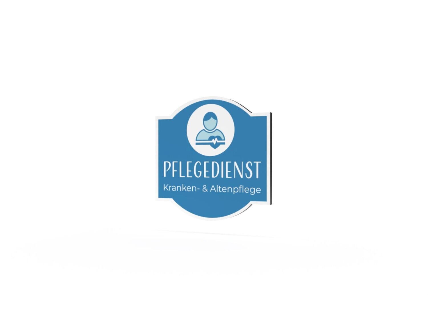 Werbeschild, Pflegedienst, 600 x 600 mm