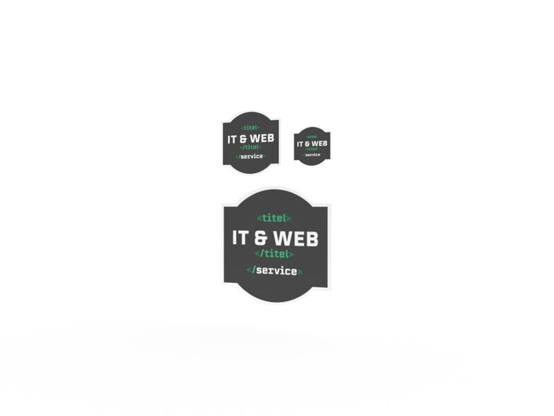 Werbeaufkleber, IT & WEB, 3er Set