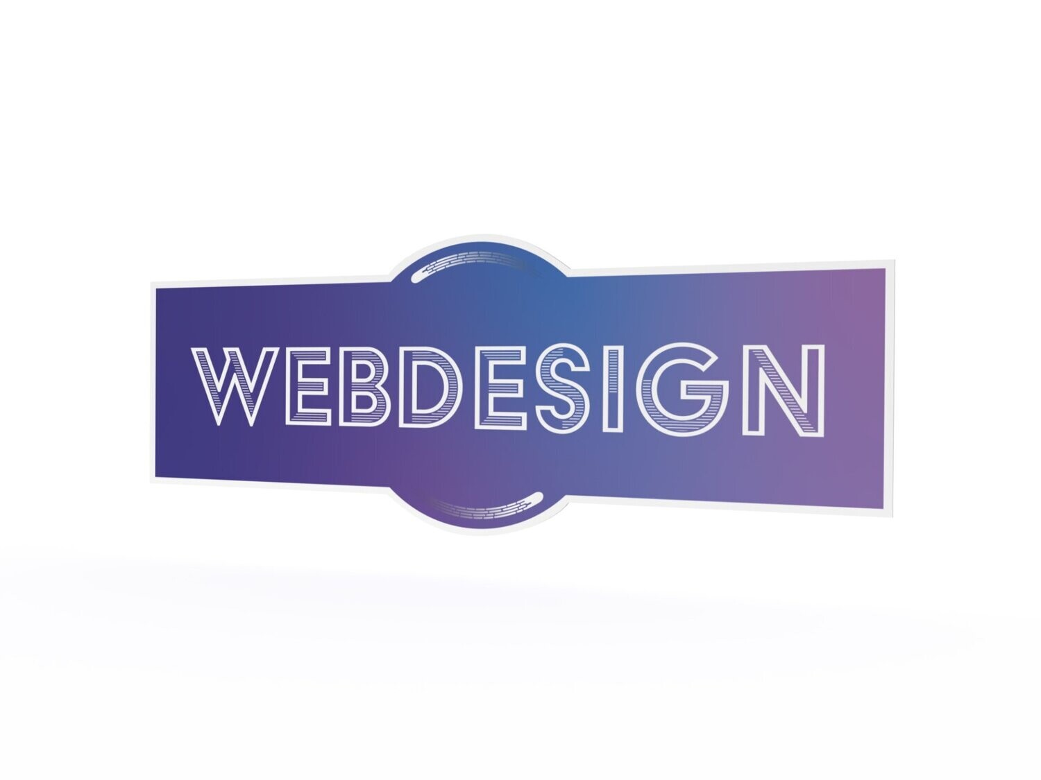 Werbeaufkleber, Webdesign, 1600 x 600 mm
