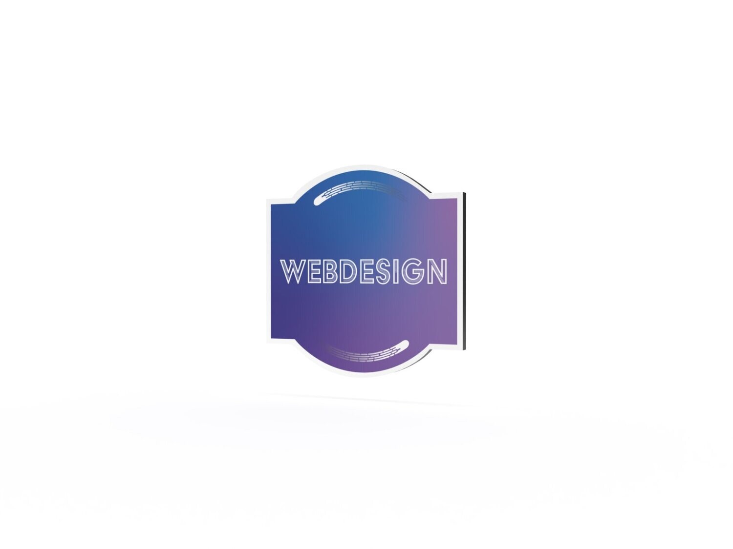 Werbeschild, Webdesign, 600 x 600 mm