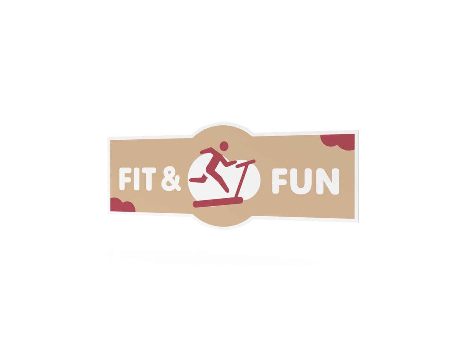Werbeaufkleber, Fit & Fun, 1200 x 475 mm