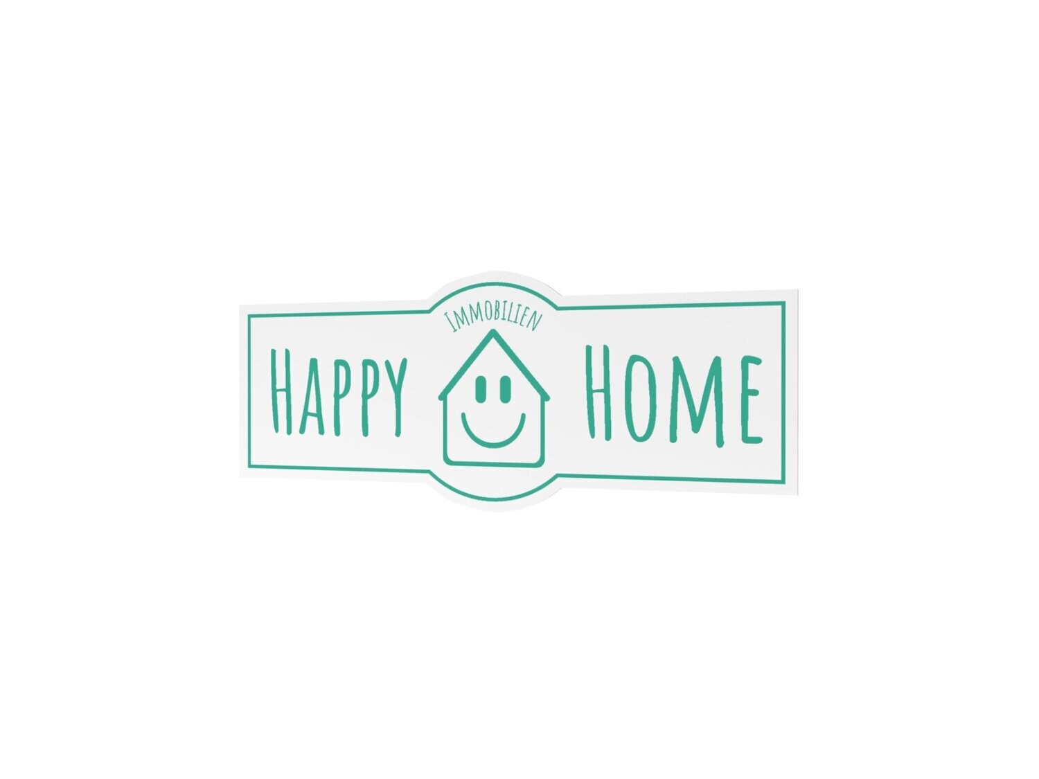Werbeaufkleber, Happy Home, 1200 x 475 mm
