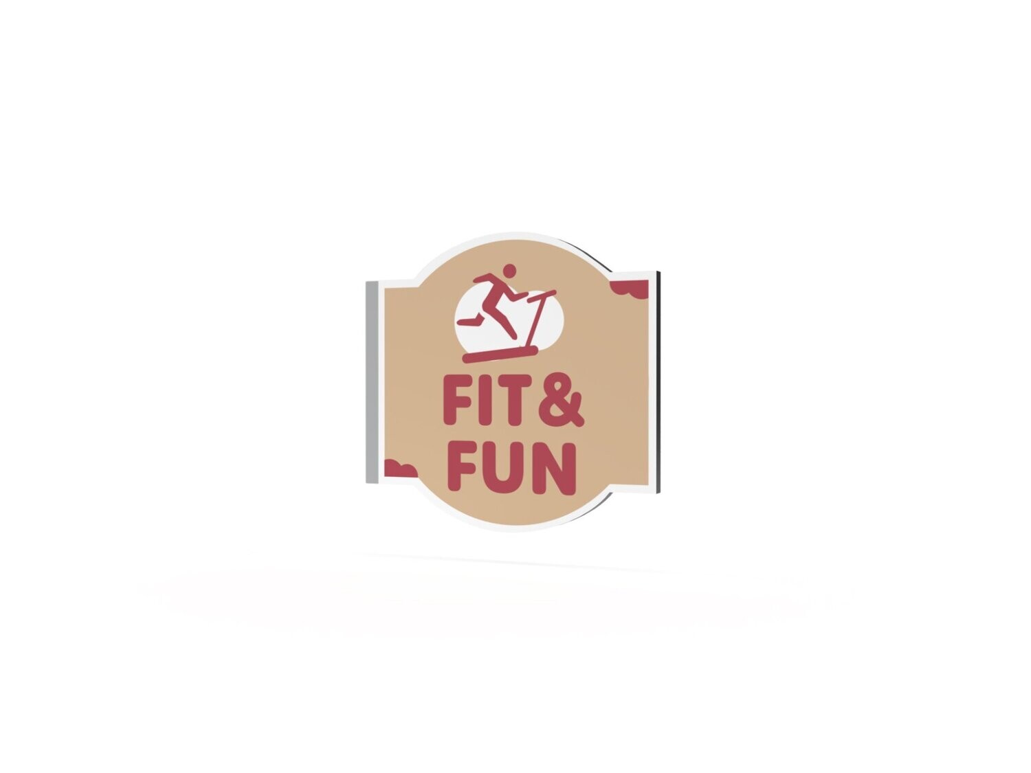 Werbeausleger, Fit & Fun, 630 x 600 mm