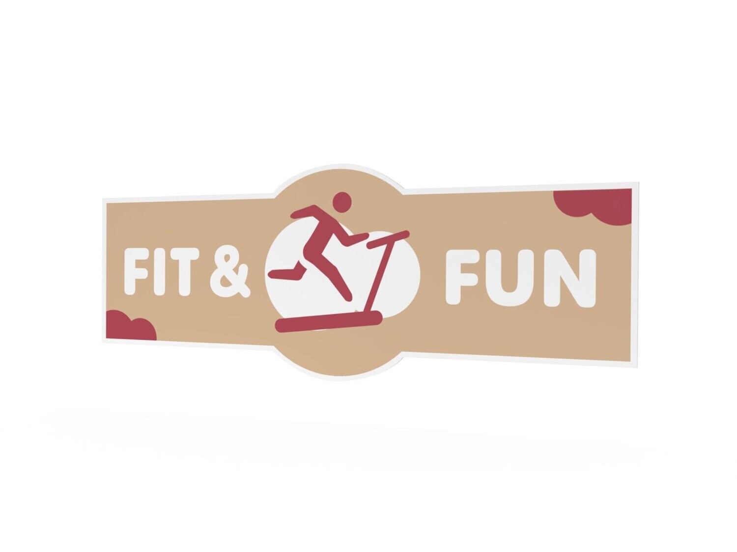 Werbeaufkleber, Fit & Fun, 1600 x 600 mm