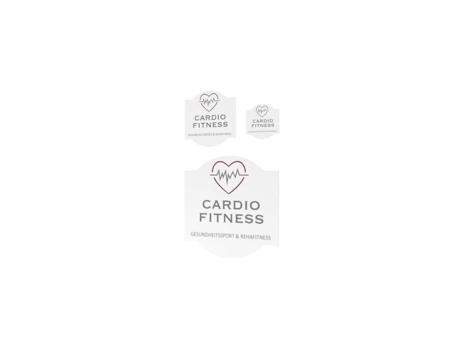 Werbeaufkleber, Cardio Fitness, 3er Set