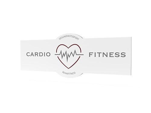 Werbeschild, Cardio Fitness, 1600 x 600 mm
