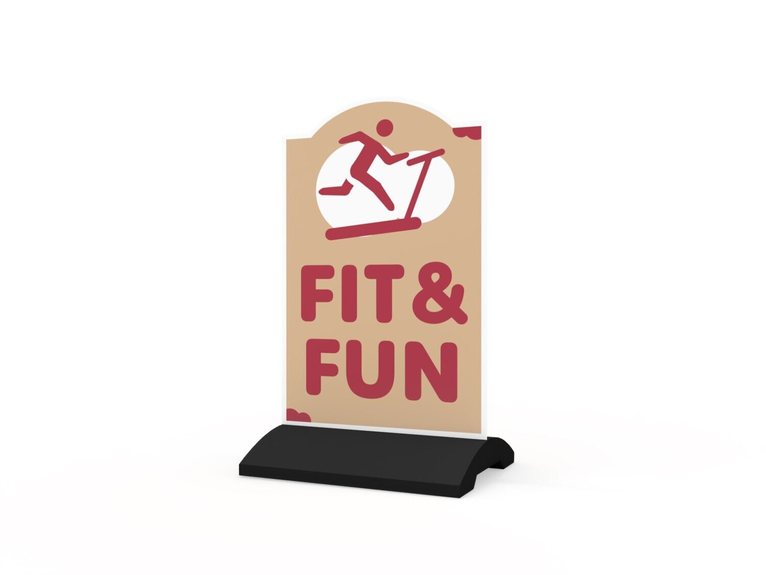 Werbeaufsteller, Fit & Fun, 600 x 1150 mm