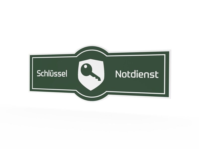 Werbeaufkleber, Schlüssel-Notdienst, 1600 x 600 mm Werbeaufkleber, Schlüssel-Notdienst, 1600 x 600 mm