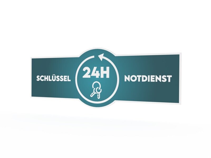 Werbeaufkleber, Schlüssel-Notdienst, 1600 x 600 mm Werbeaufkleber, Schlüssel-Notdienst, 1600 x 600 mm