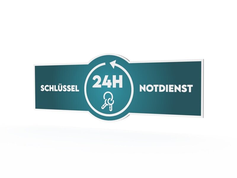 Werbeschild, Schlüssel-Notdienst, 1600 x 600 mm Werbeschild, Schlüssel-Notdienst, 1600 x 600 mm