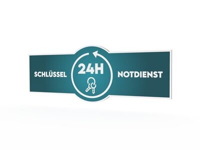 Werbeschild, Schlüssel-Notdienst, 1600 x 600 mm Werbeschild, Schlüssel-Notdienst, 1600 x 600 mm