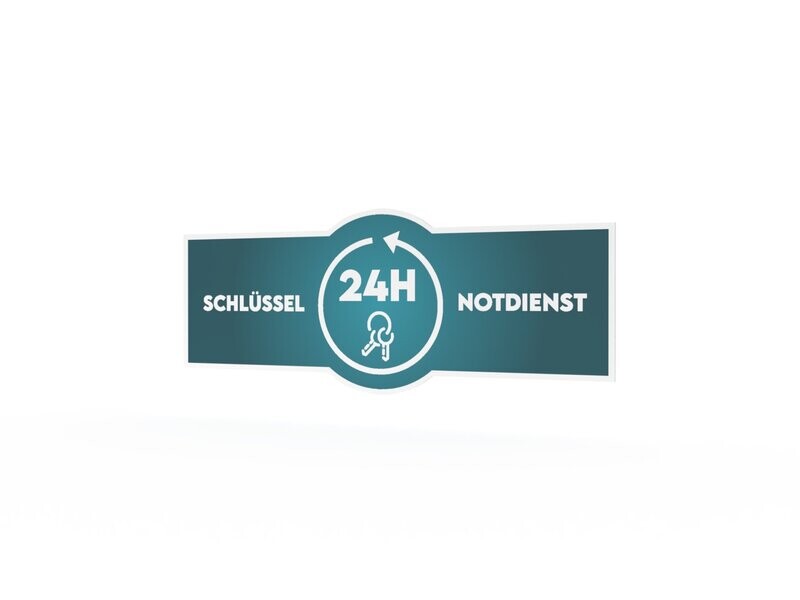 Werbeaufkleber, Schlüssel-Notdienst, 1200 x 475 mm Werbeaufkleber, Schlüssel-Notdienst, 1200 x 475 mm