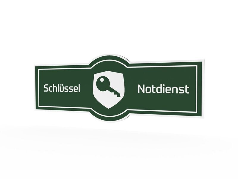 Werbeschild, Schlüssel-Notdienst, 1600 x 600 mm Werbeschild, Schlüssel-Notdienst, 1600 x 600 mm