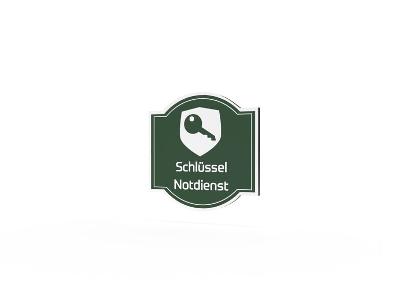 Werbeschild, Schlüssel-Notdienst, 600 x 600 mm Werbeschild, Schlüssel-Notdienst, 600 x 600 mm