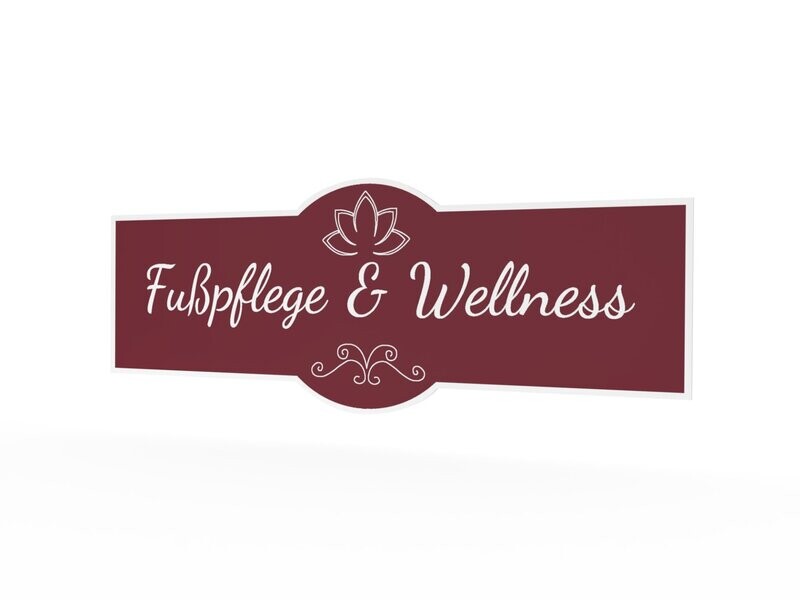 Werbeaufkleber, Fußpflege & Wellness, 1600 x 600 mm Werbeaufkleber, Fußpflege & Wellness, 1600 x 600 mm