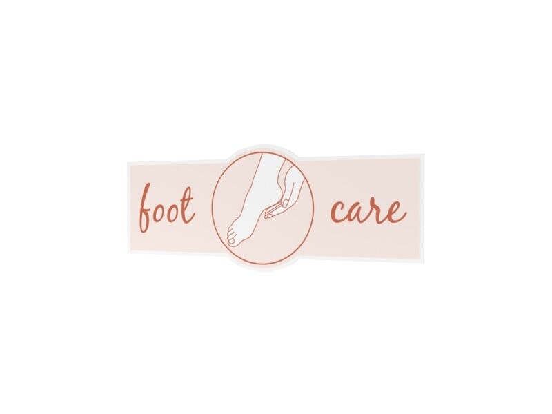 Werbeaufkleber, foot care, 1200 x 475 mm Werbeaufkleber, foot care, 1200 x 475 mm
