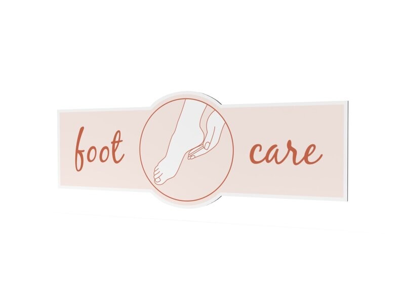 Werbeschild, foot care, 1600 x 600 mm Werbeschild, foot care, 1600 x 600 mm