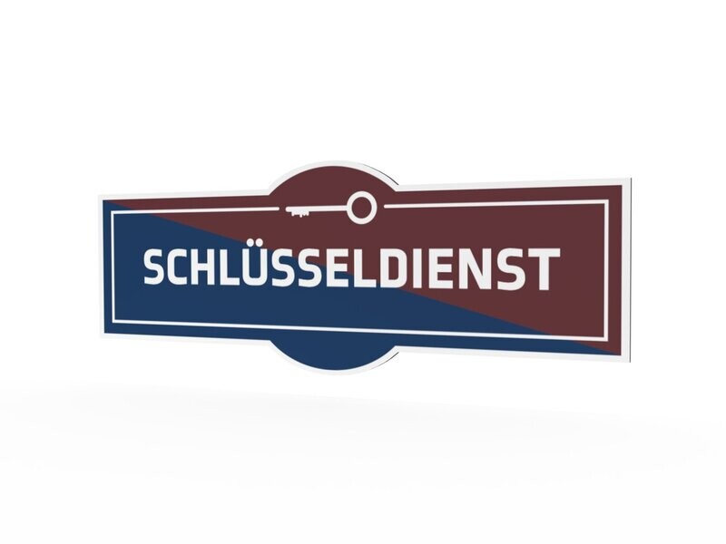 Werbeschild, Schlüsseldienst, 1600 x 600 mm Werbeschild, Schlüsseldienst, 1600 x 600 mm
