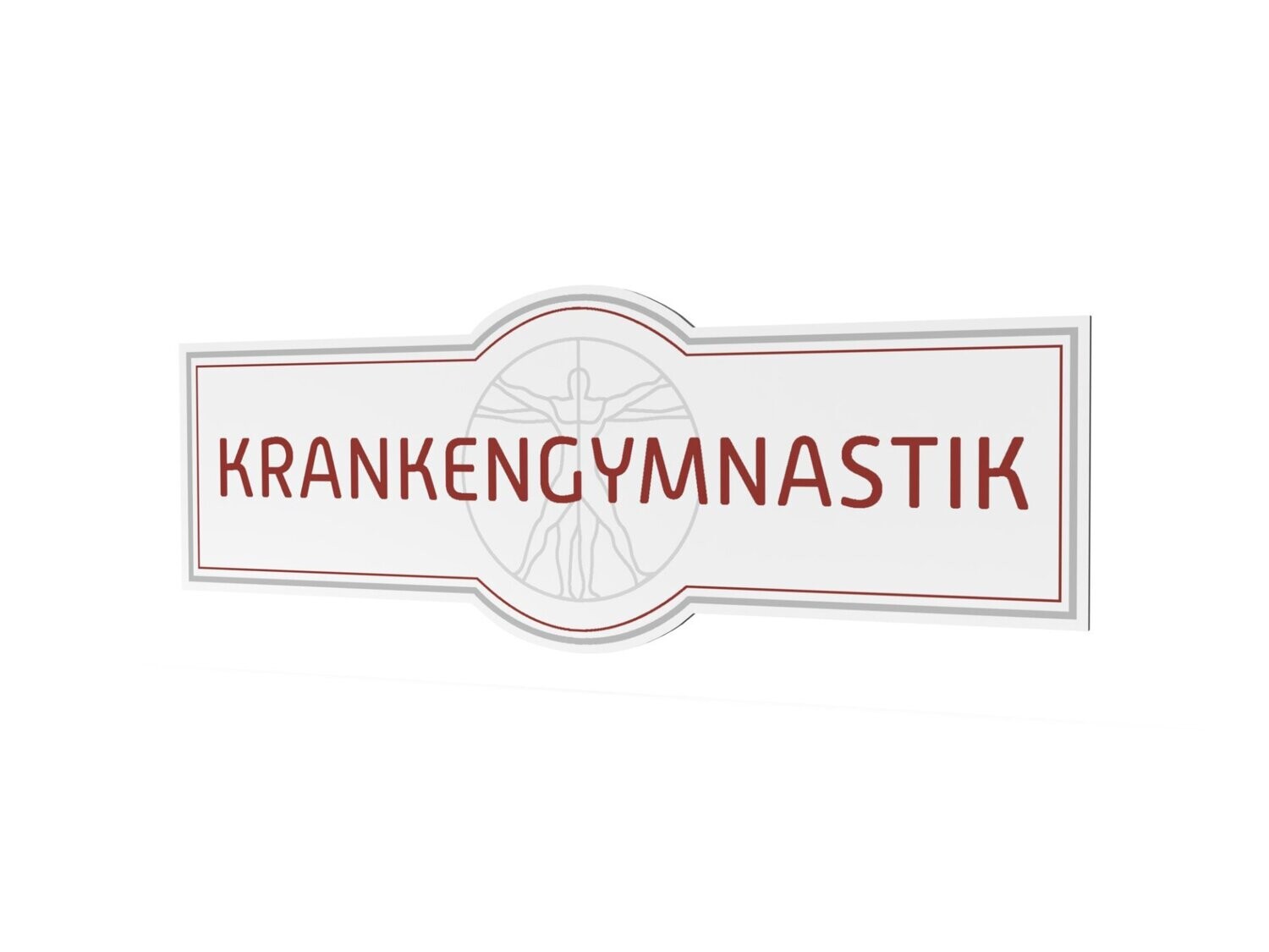 Werbeschild, Krankengymnastik, 1600 x 600 mm