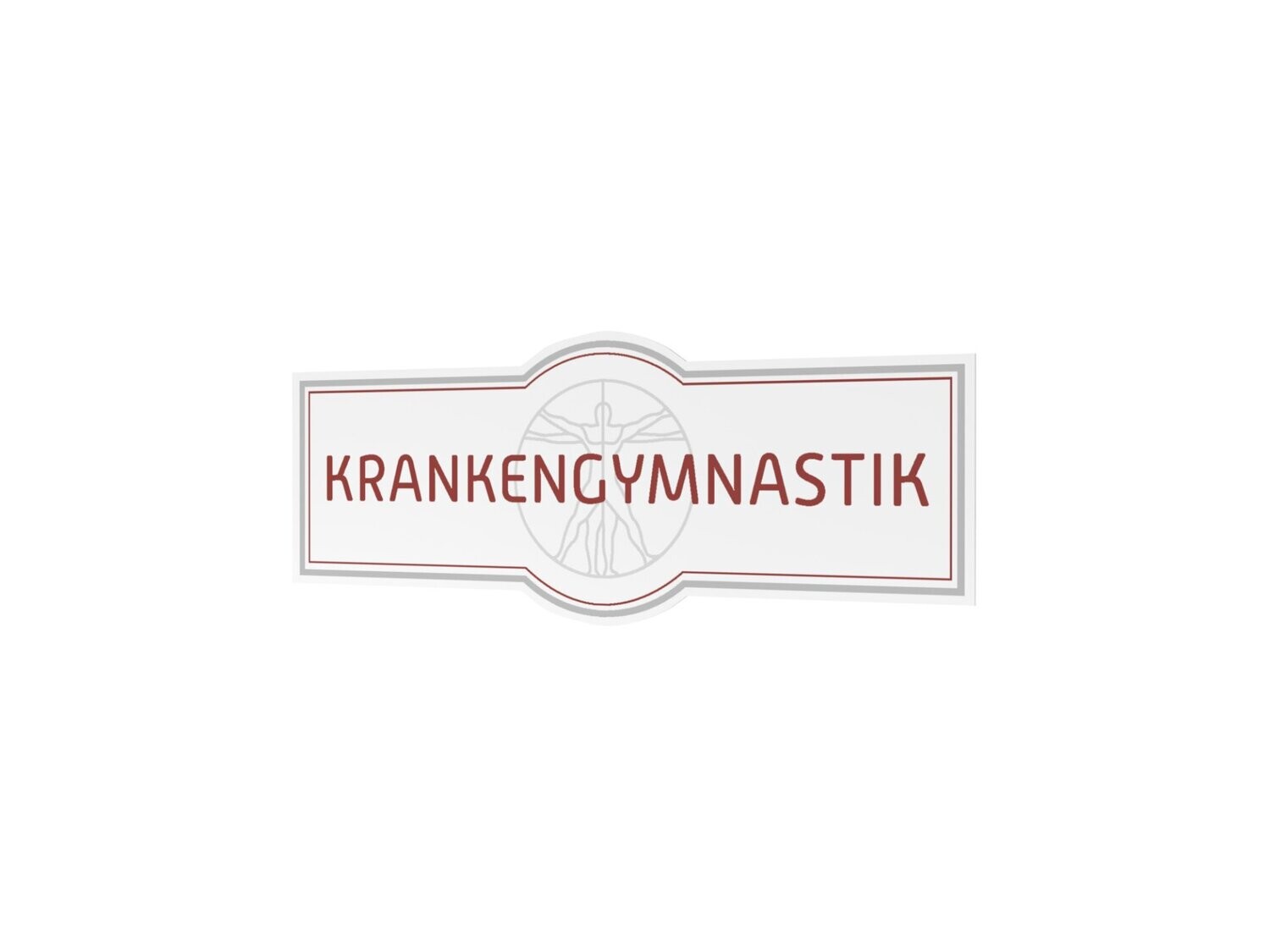 Werbeaufkleber, Krankengymnastik, 1200 x 475 mm