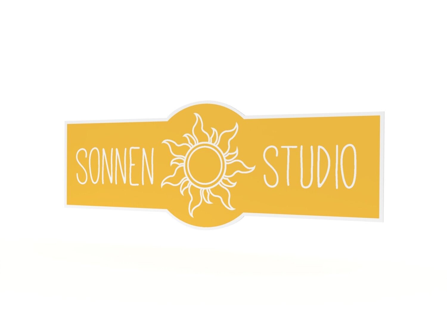 Werbeaufkleber, Sonnenstudio, 1600 x 600 mm