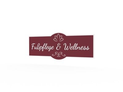 Werbeaufkleber, Fußpflege & Wellness, 1200 x 475 mm Werbeaufkleber, Fußpflege & Wellness, 1200 x 475 mm
