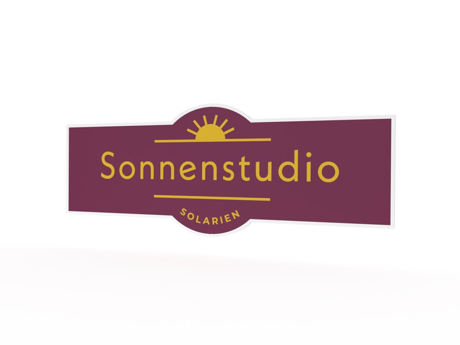 Werbeaufkleber, Sonnenstudio, 1600 x 600 mm