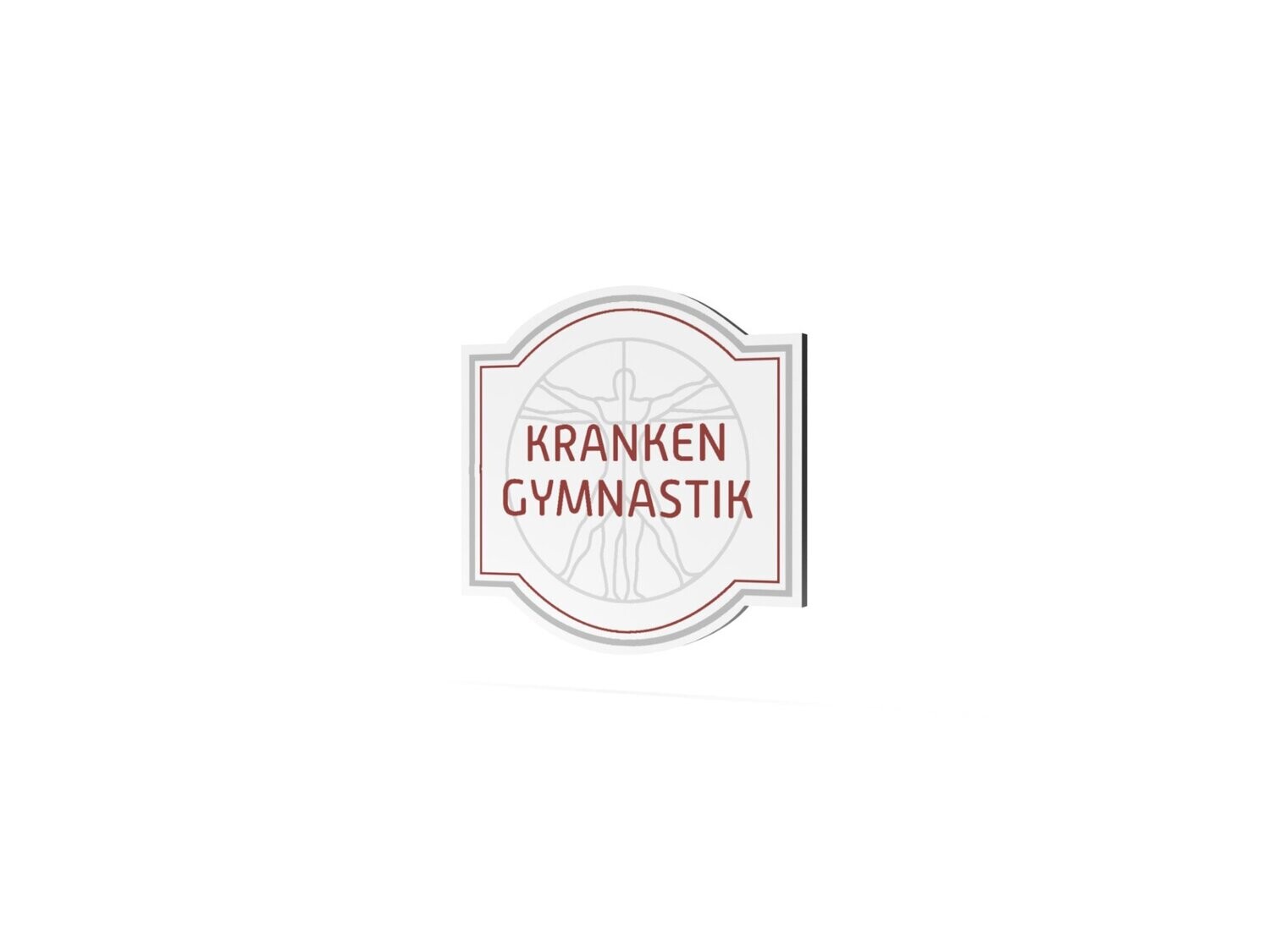 Werbeschild, Krankengymnastik, 600 x 600 mm