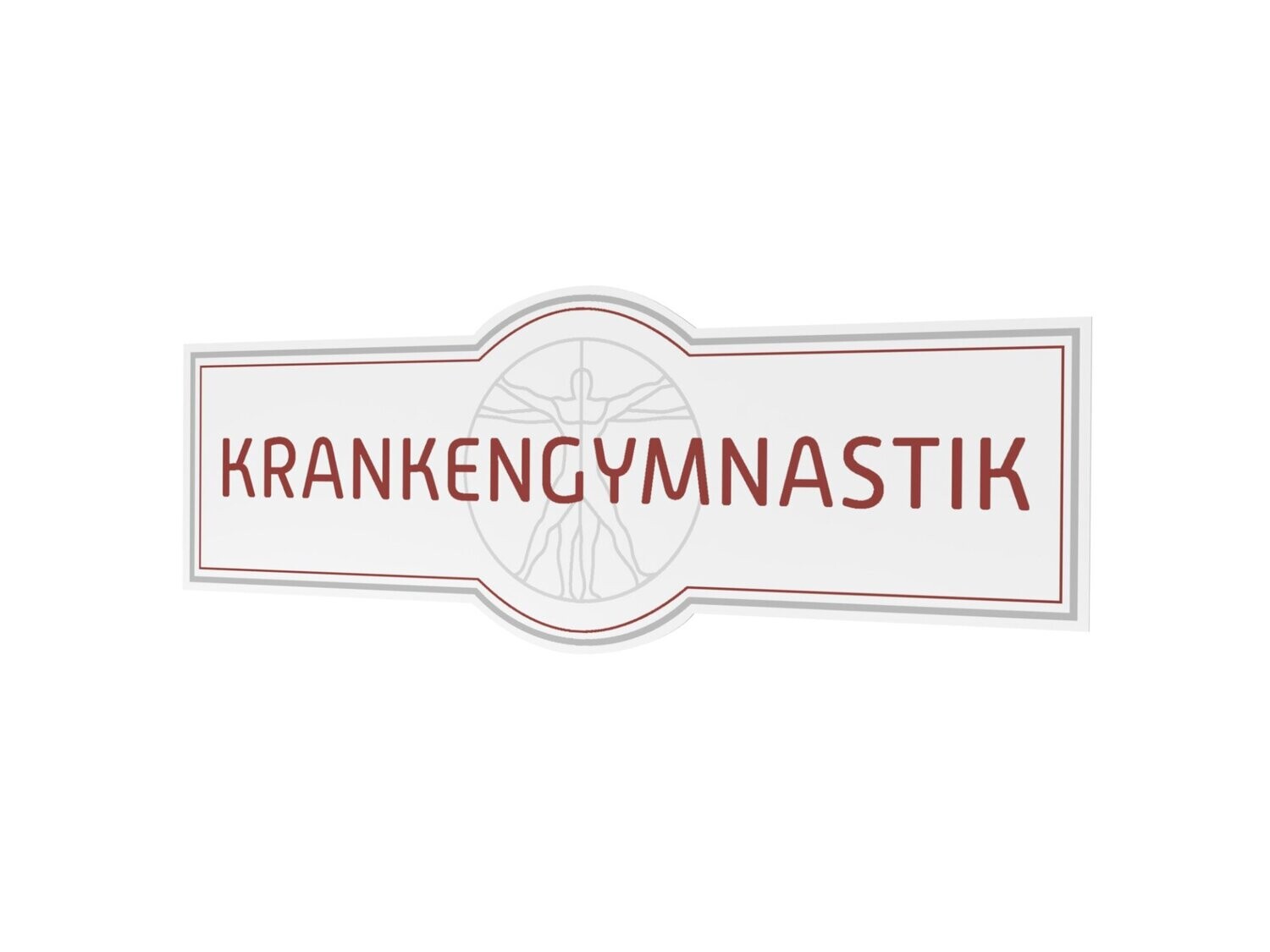 Werbeaufkleber, Krankengymnastik, 1600 x 600 mm