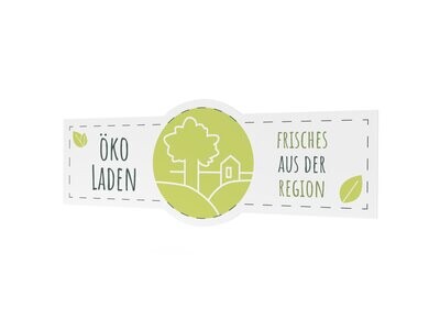 Werbeaufkleber, Ökoladen, 1600 x 600 mm Werbeaufkleber, Ökoladen, 1600 x 600 mm