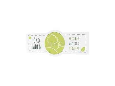 Werbeaufkleber, Ökoladen, 1200 x 475 mm Werbeaufkleber, Ökoladen, 1200 x 475 mm
