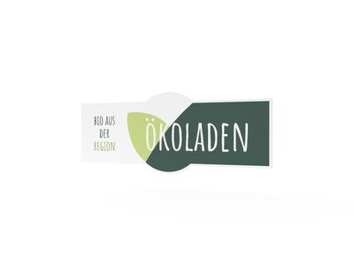 Werbeaufkleber, Ökoladen, 1200 x 475 mm Werbeaufkleber, Ökoladen, 1200 x 475 mm