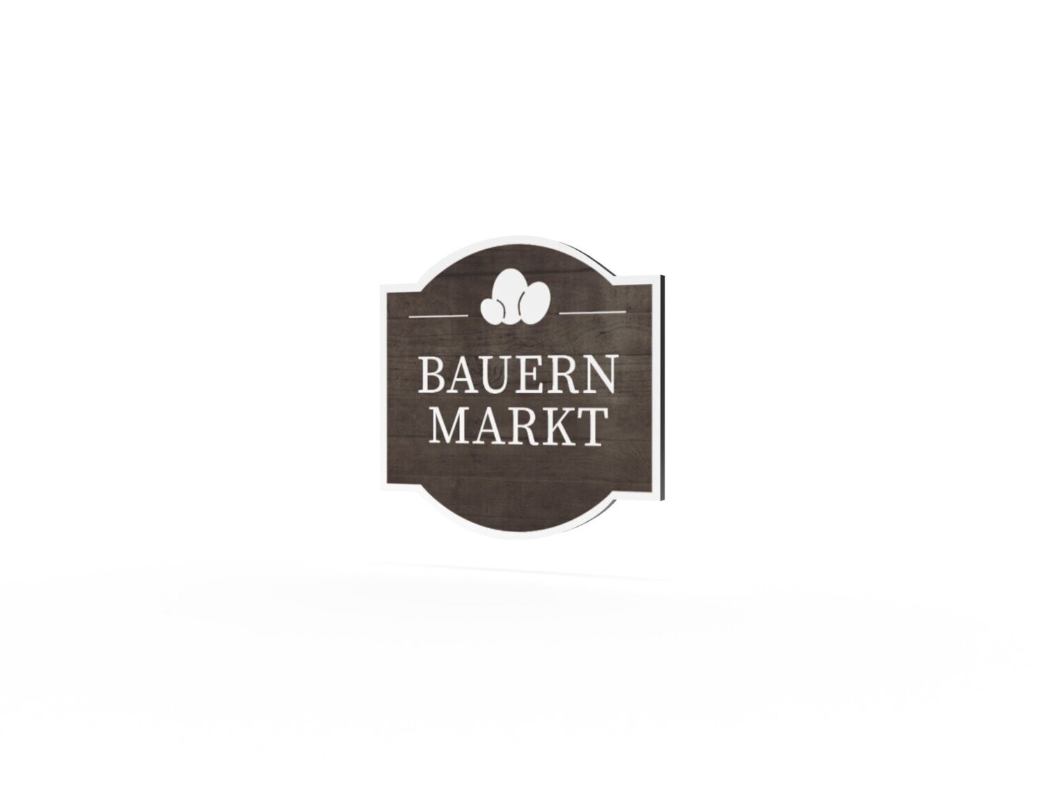 Werbeschild, Bauernmarkt, 600 x 600 mm