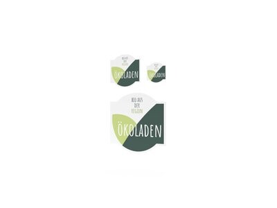Werbeaufkleber, Ökoladen, 3er Set Werbeaufkleber, Ökoladen, 3er Set