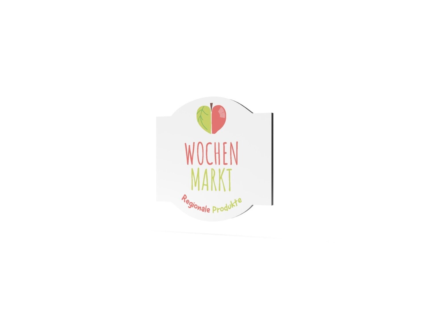 Werbeschild, Wochenmarkt, 600 x 600 mm