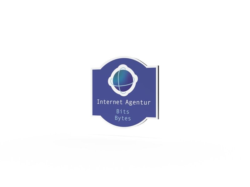 Werbeschild, Internetagentur, 600 x 600 mm Werbeschild, Internetagentur, 600 x 600 mm