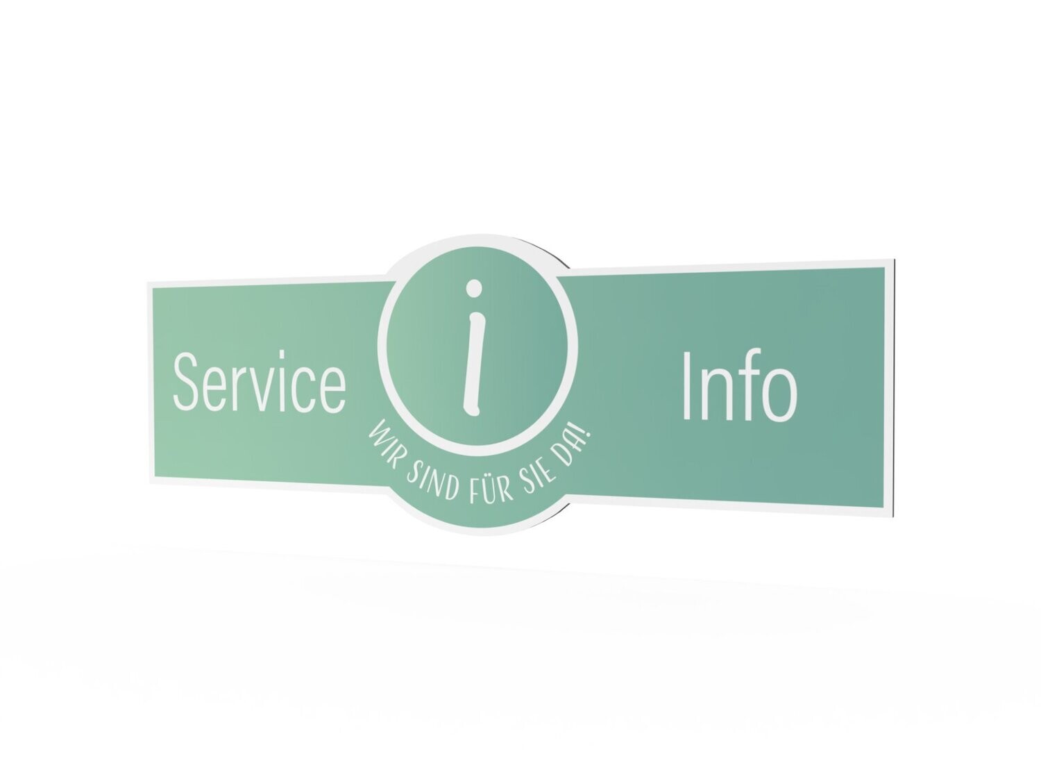 Werbeschild, Service & Info, 1600 x 600 mm