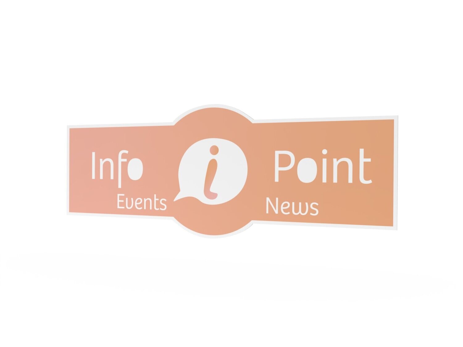 Werbeaufkleber, Info-Point, 1600 x 600 mm
