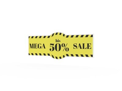 Werbeaufkleber, Mega Sale, 1200 x 475 mm