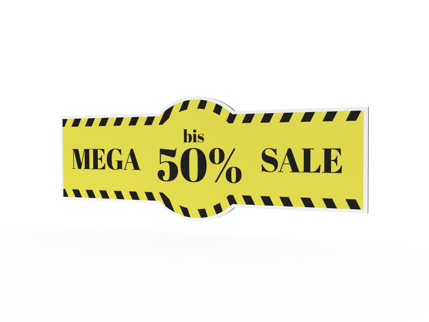 Werbeschild, Mega Sale, 1600 x 600 mm