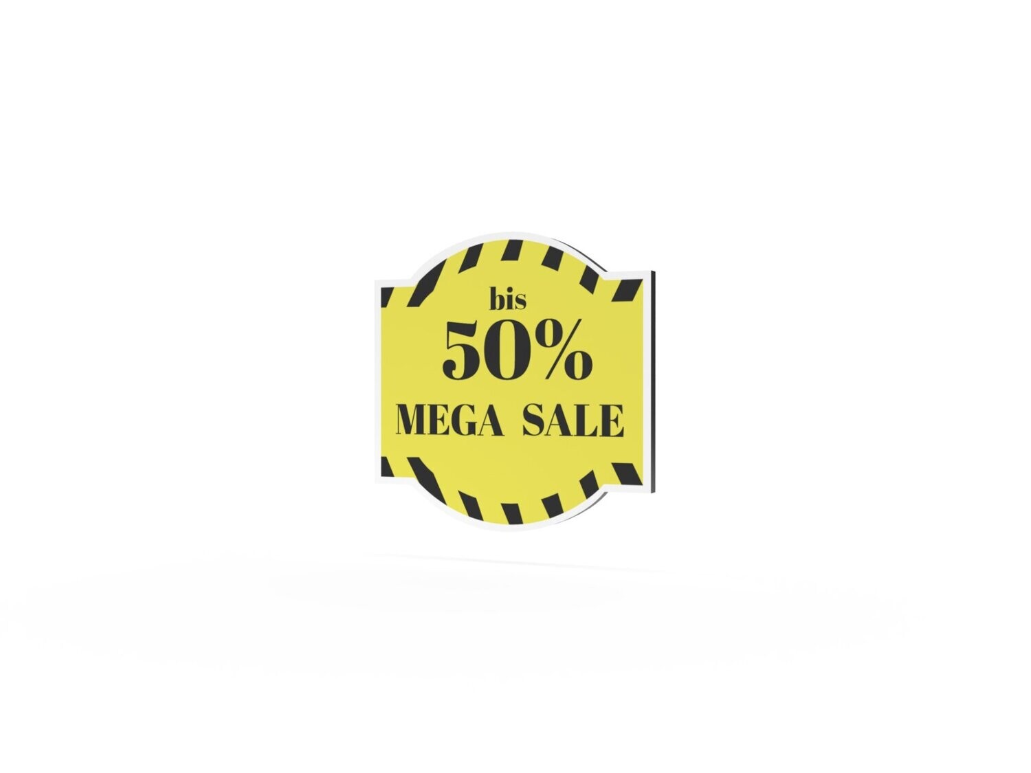 Werbeschild, Mega Sale, 600 x 600 mm