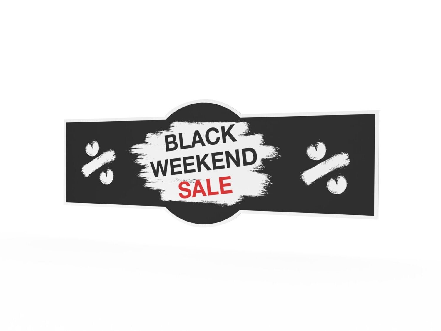 Werbeaufkleber, Black Weekend, 1600 x 600 mm