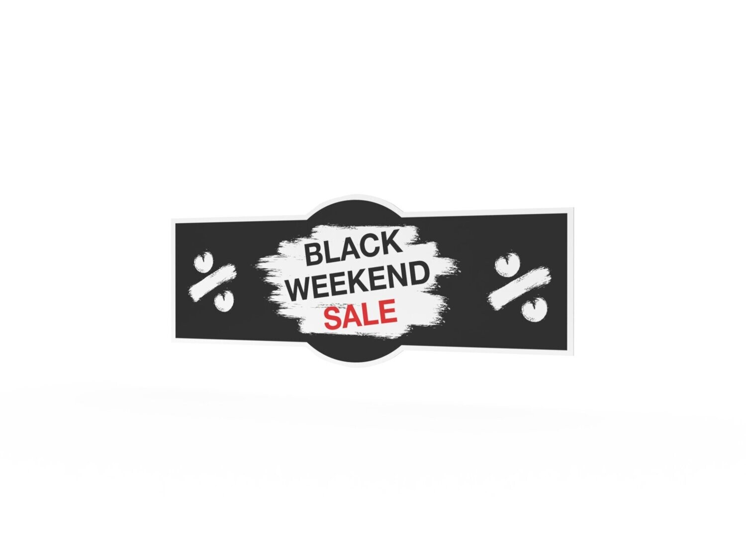 Werbeaufkleber, Black Weekend, 1200 x 475 mm
