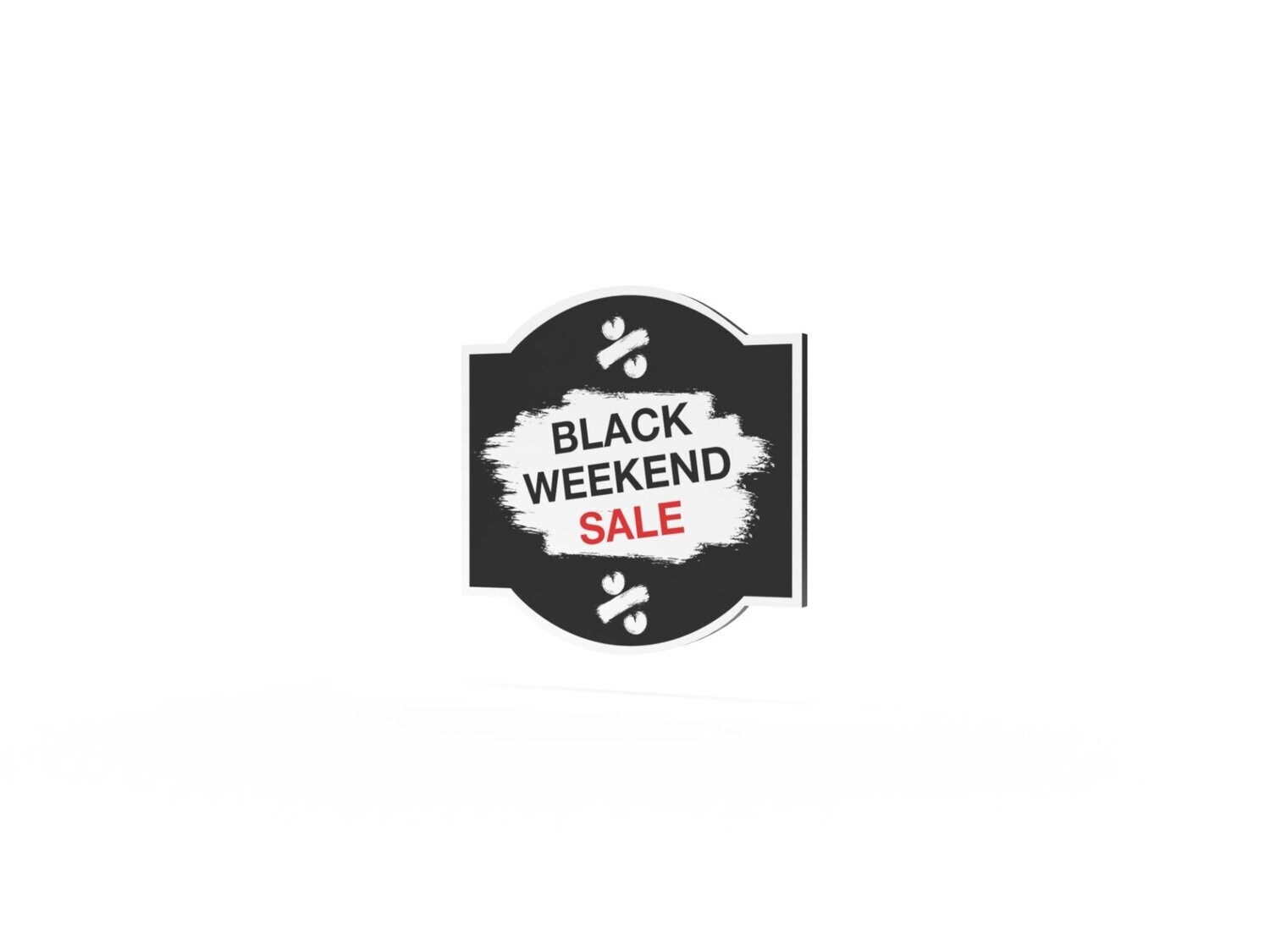 Werbeschild, Black Weekend, 600 x 600 mm