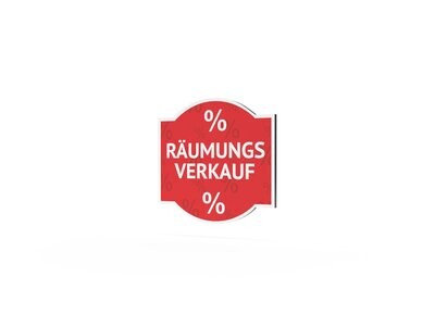 Werbeschild, Räumungsverkauf, 600 x 600 mm Werbeschild, Räumungsverkauf, 600 x 600 mm