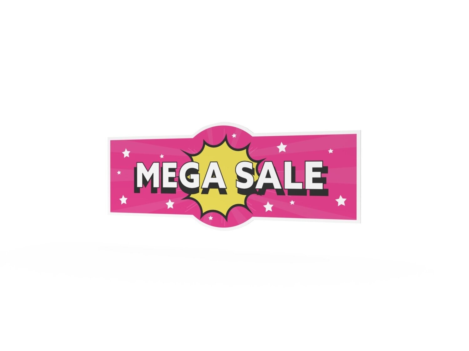 Werbeaufkleber, Mega Sale, 1200 x 475 mm