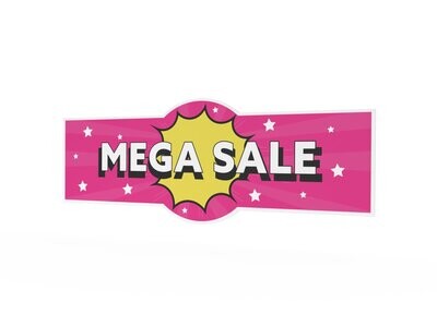 Werbeaufkleber, Mega Sale, 1600 x 600 mm