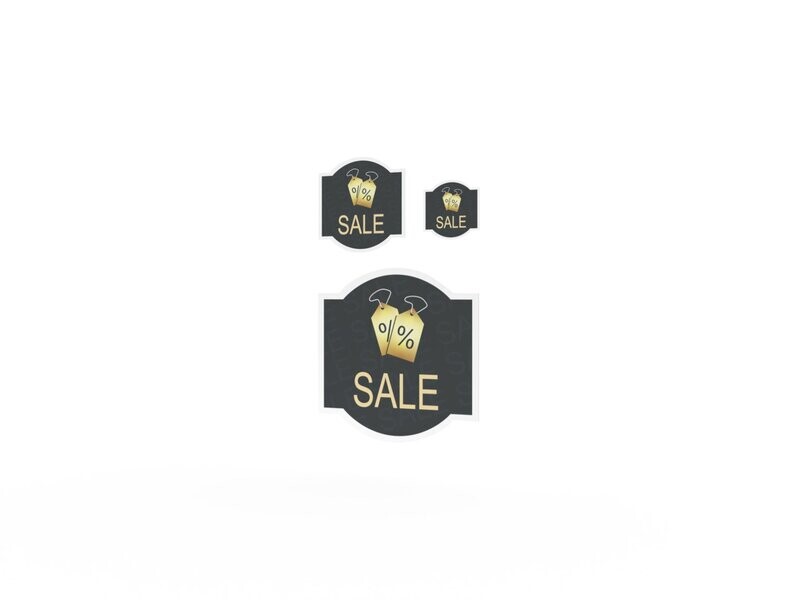 Werbeaufkleber, Sale, 3er Set Werbeaufkleber, Sale, 3er Set